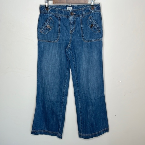 BASS WIDE LEG BLUE JEANS SIZE 6 - Picture 1 of 8